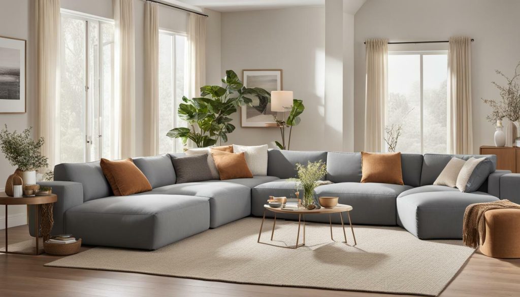 3-piece modular sofa with chaise