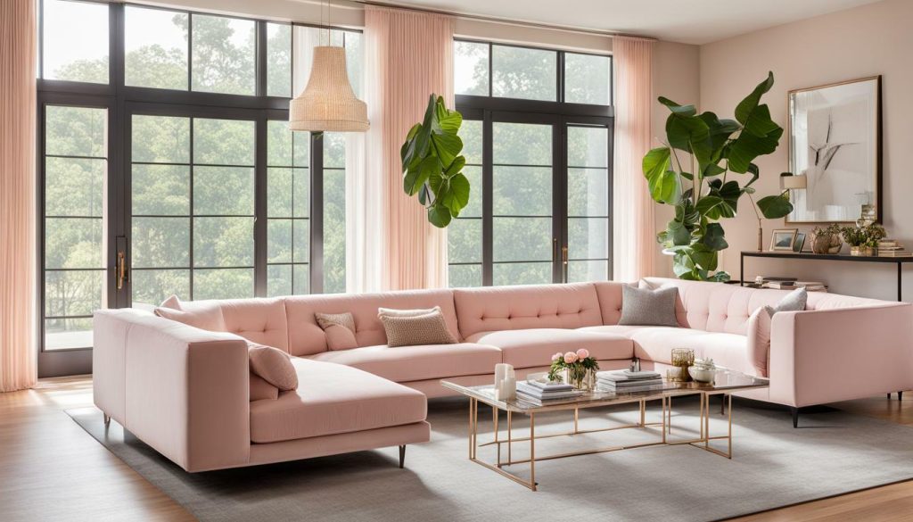 Affordable Pink Margo Sofa Rental