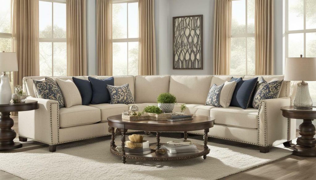 Choosing the perfect upholstery for your sectional sofa with nailhead trim