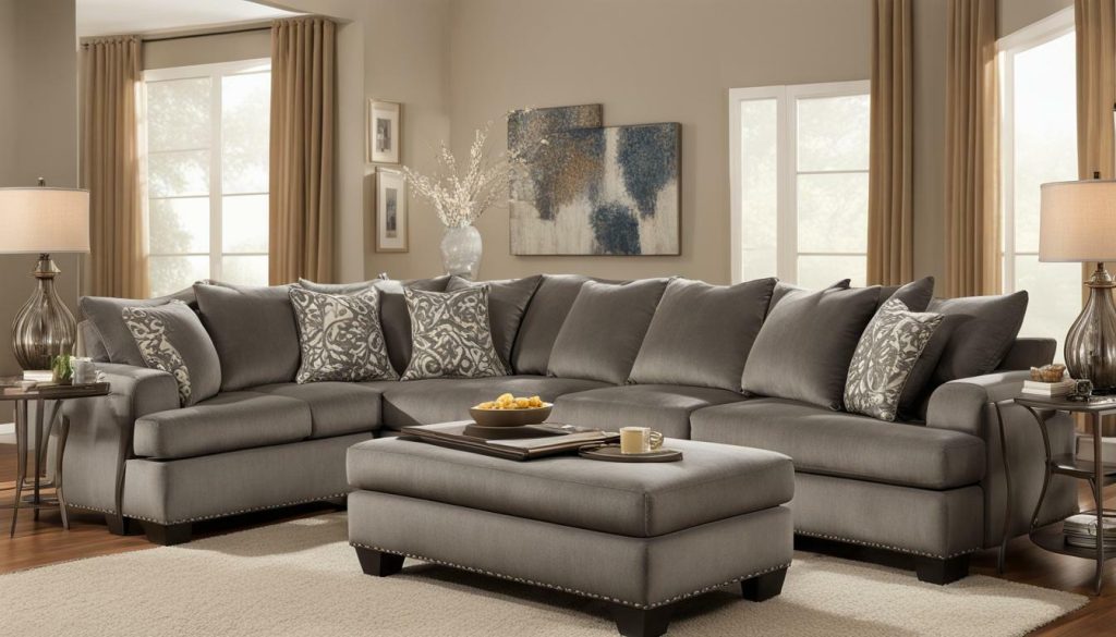 Comfortable Albany Pewter Sofa