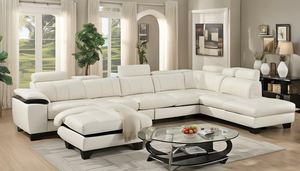 Modern Poundex Sectional Sofa