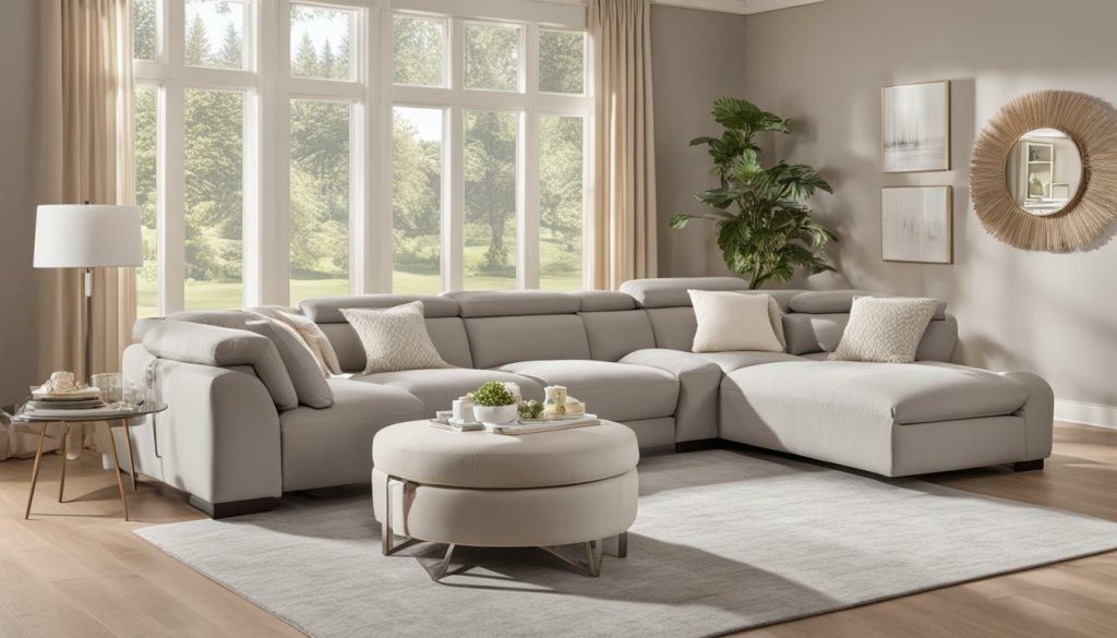 Reclining sofa with power headrests