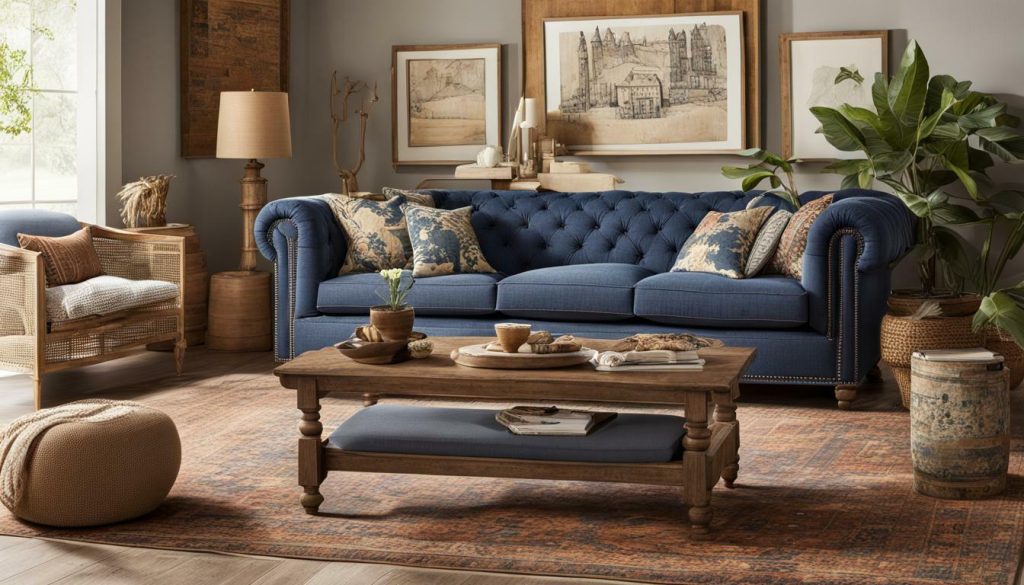 affordable denim sofa