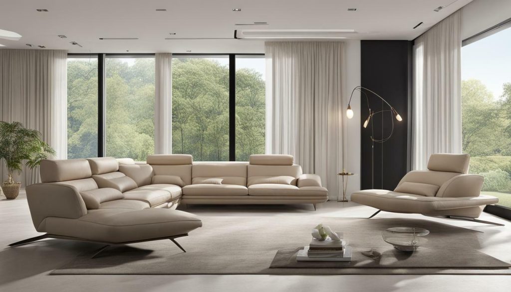 austere manual reclining sofa