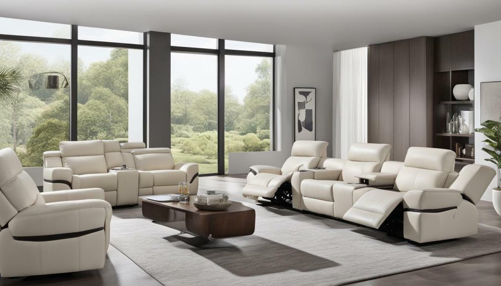 austere manual reclining sofa