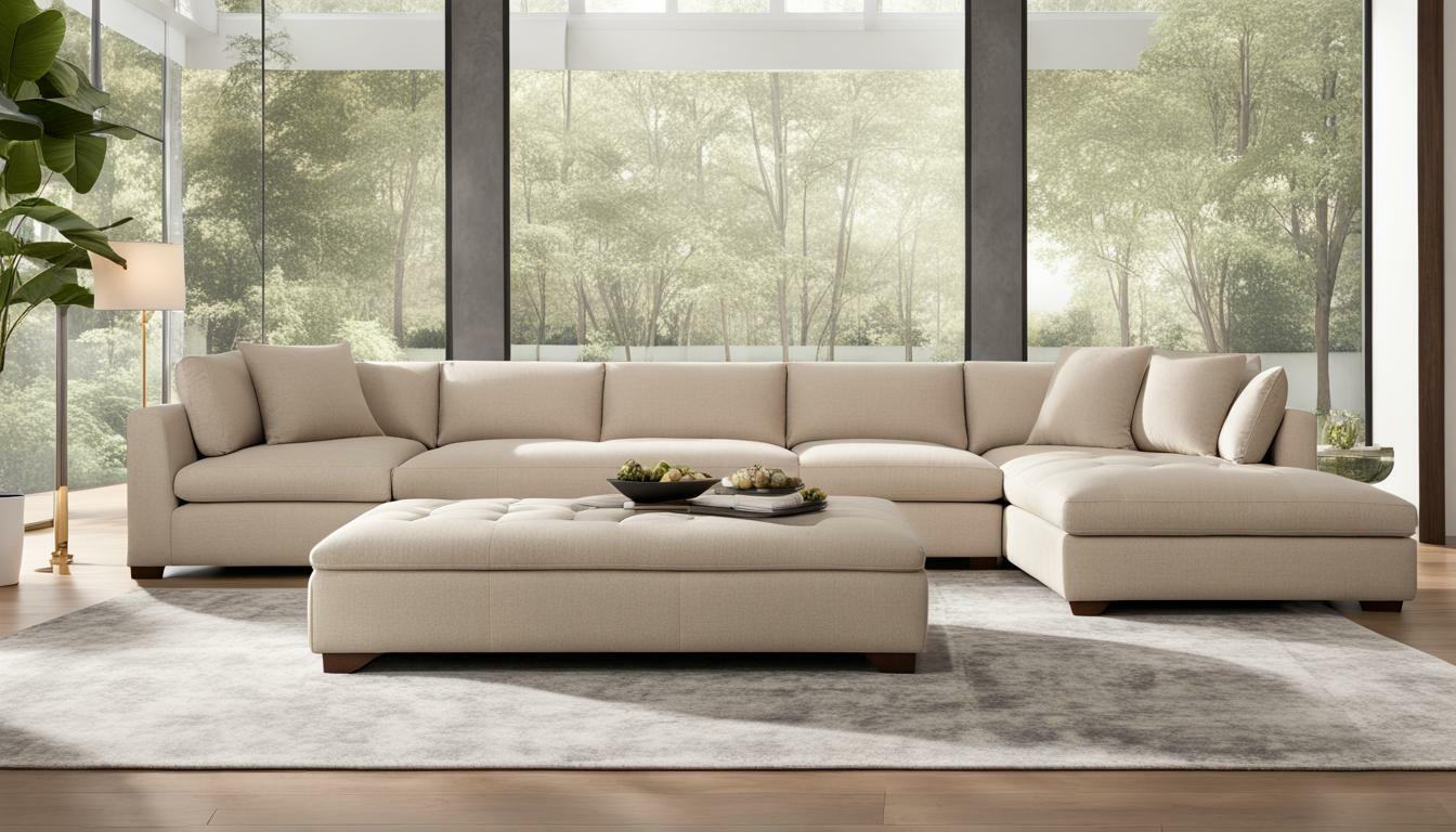 cali pearl modular sofa and ottoman