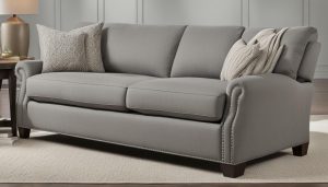 comfortable gray sofa