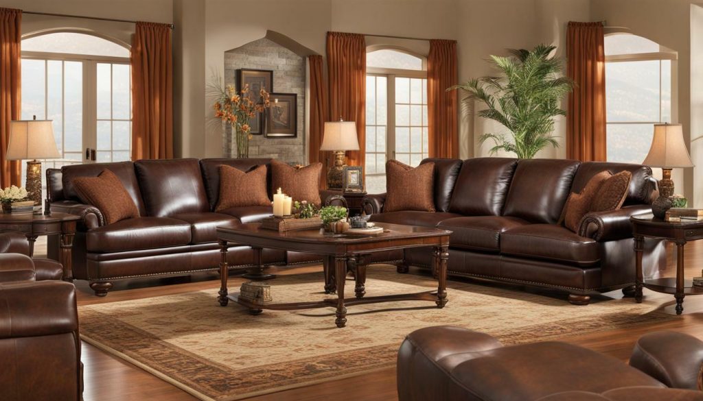 comfortable leather sofa