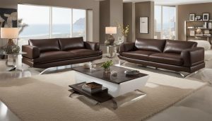 contemporary leather sofa