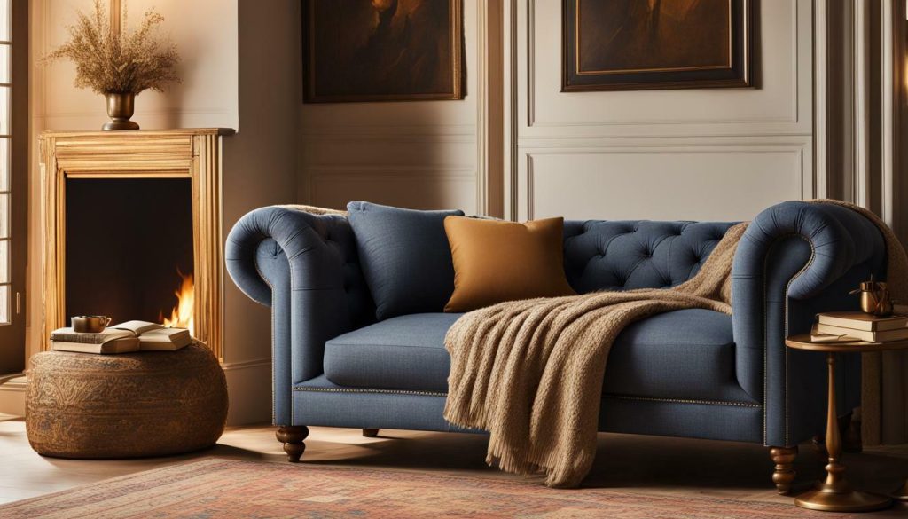 denim chesterfield sofa