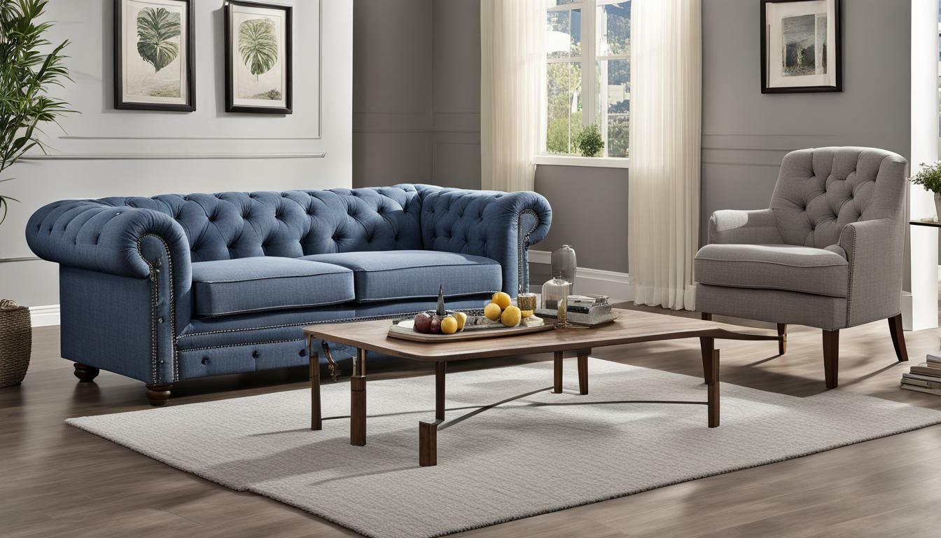 denim chesterfield sofa