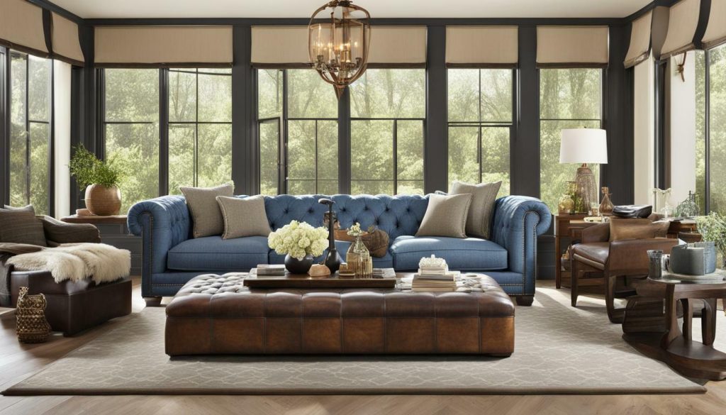 denim sectional sofa