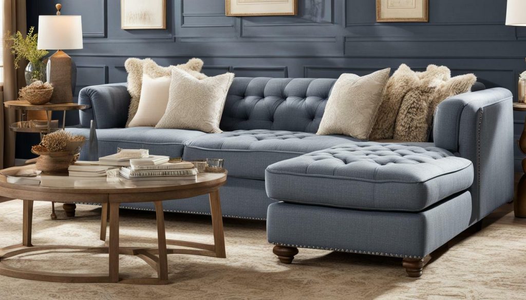 denim sectional sofa