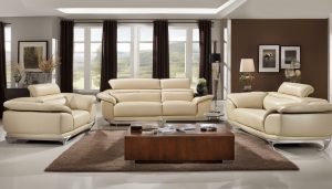 gianna top grain leather sofa