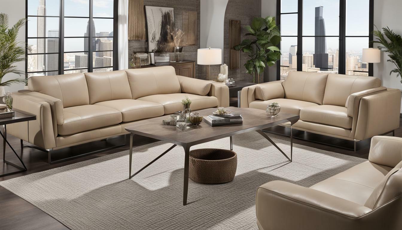 gianna top grain leather sofa