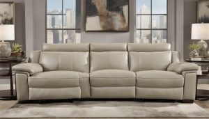 leather reclining sofa with power headrests