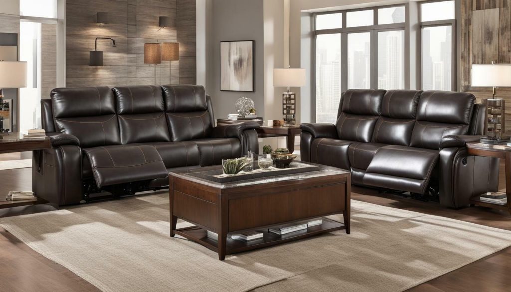 messina leather power reclining sofa