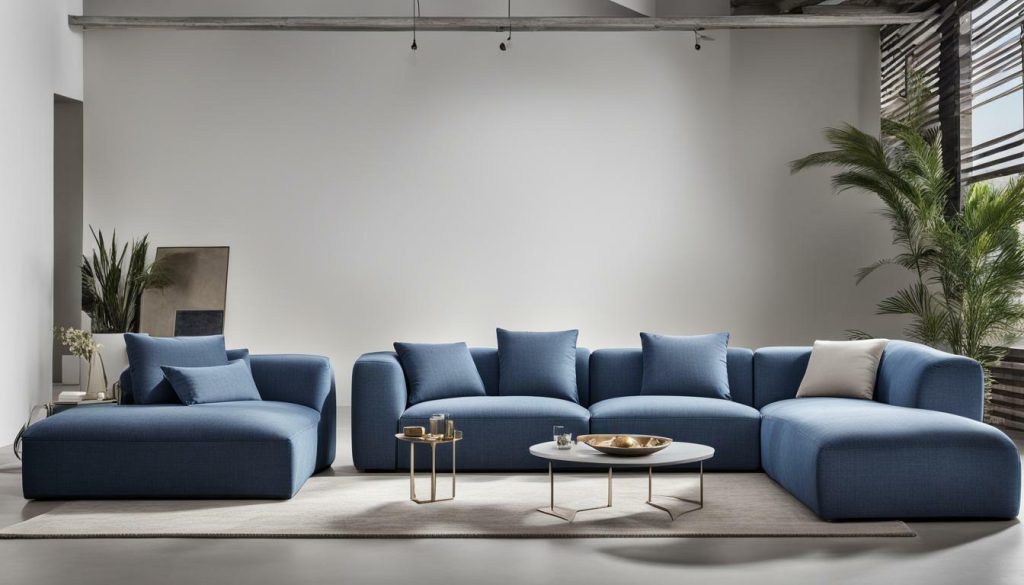 modern denim sofa