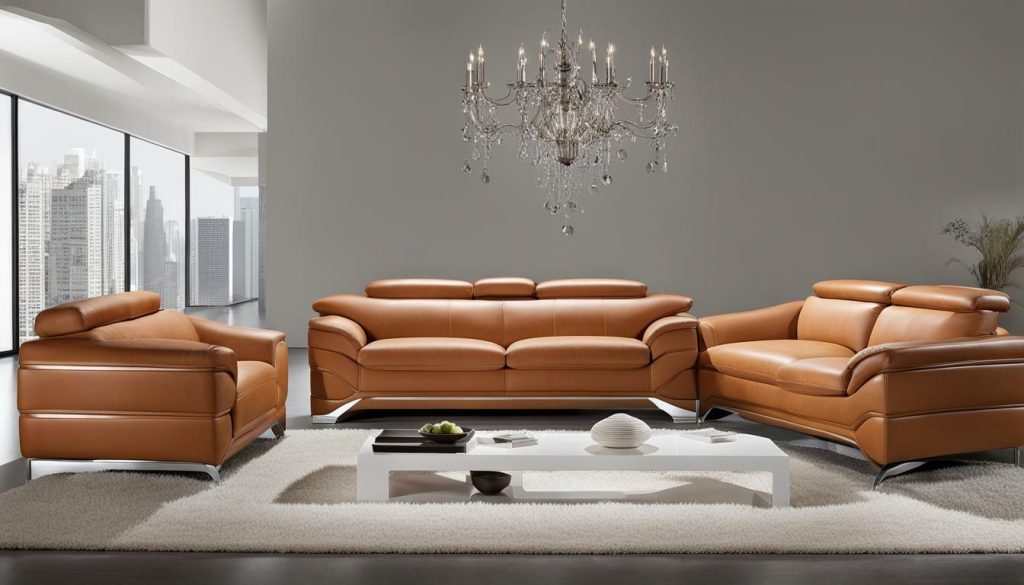 modern leather sofa