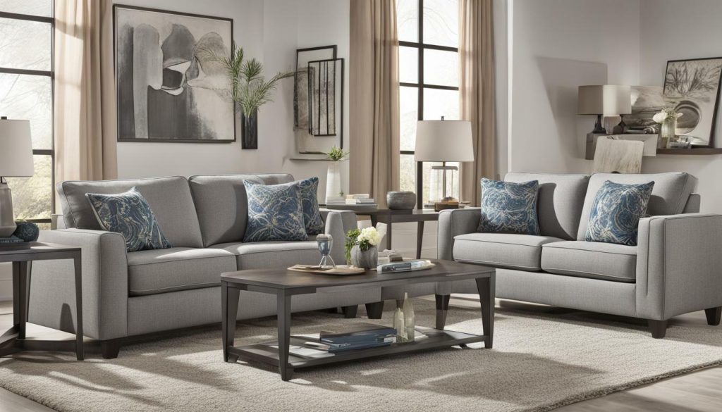 modern sofa and loveseat