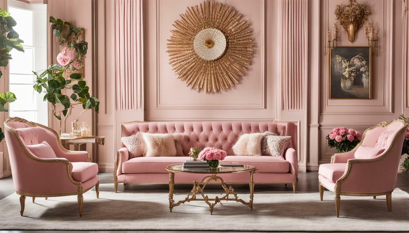 pink margo sofa rental