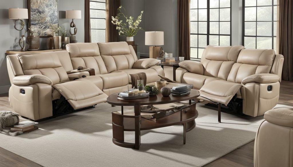 reclining sofa with power headrests