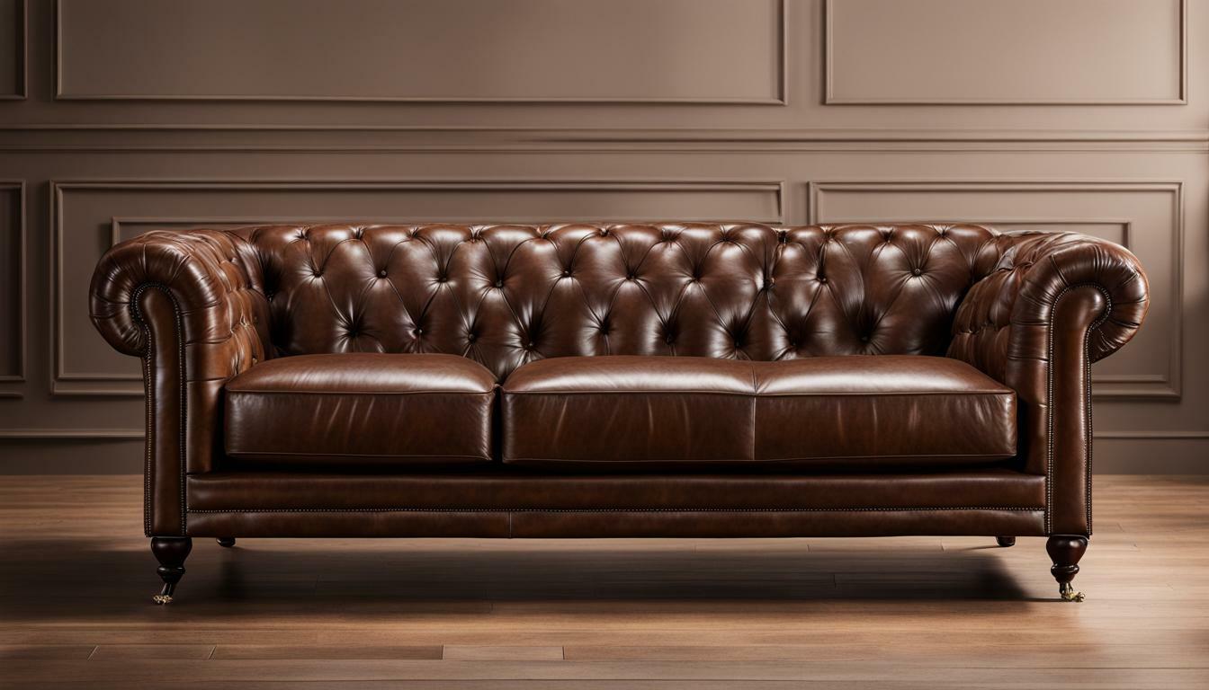 remington chesterfield leather sofa