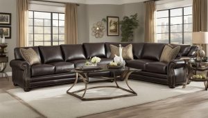 sectional sofa with nailhead trim