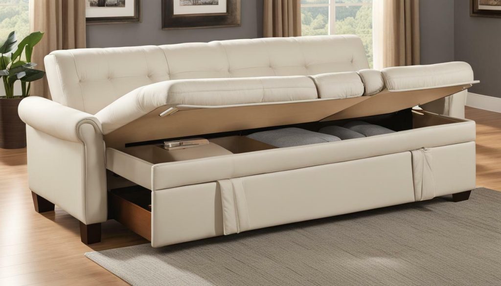 sleeper sofa with storage