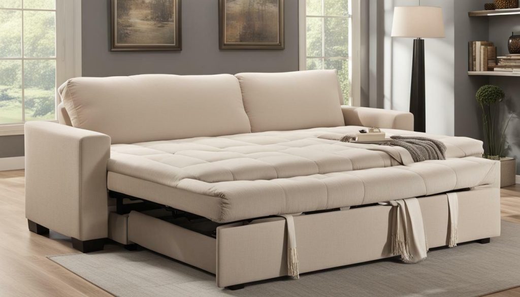 sofa bed with mattress