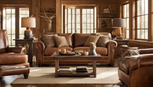 western rustic leather sofa