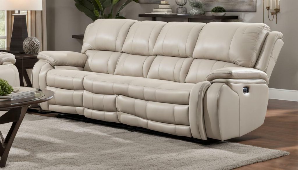 Fabric power reclining sofa