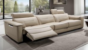 Power headrest reclining sofa