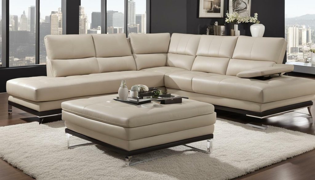 envy 2 leather sofa chaise