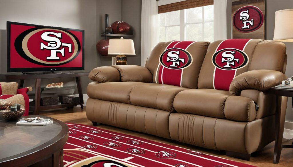 football-themed sofa