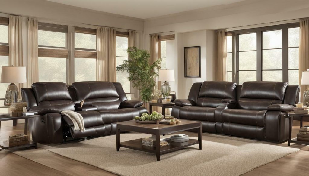 leather reclining sofa