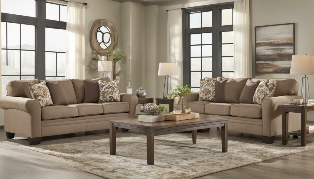 modern sofa and loveseat