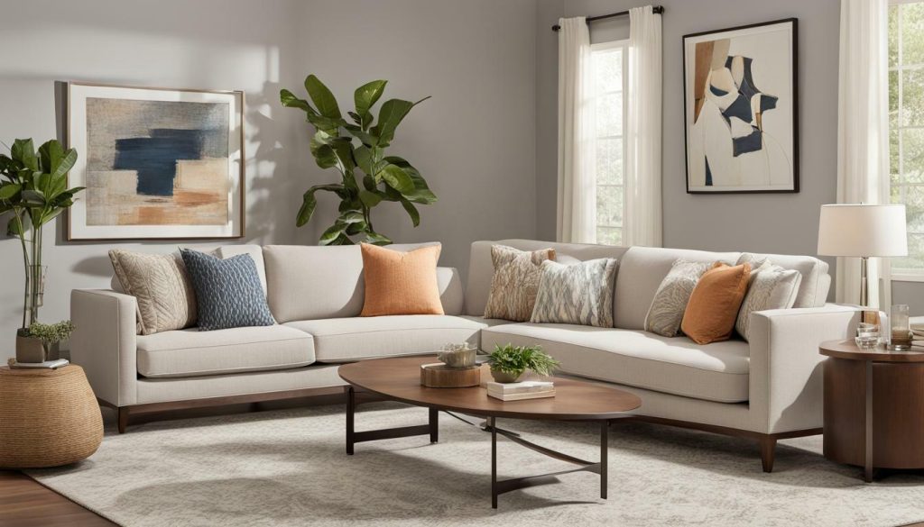 stanton sleeper sofa in modern living room