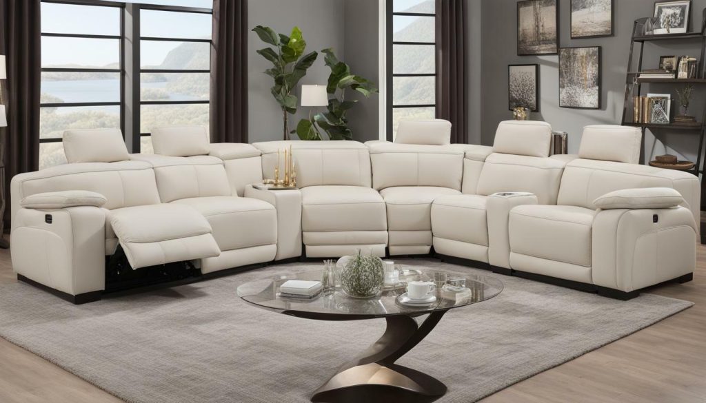 texline 3-piece dual power reclining modular sofa